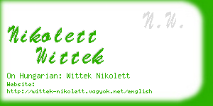 nikolett wittek business card